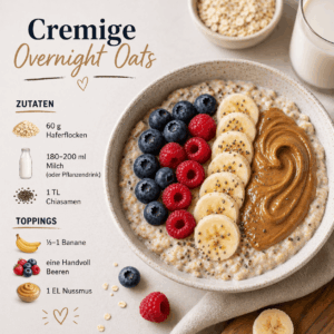cremige Overnight Oats Rezept