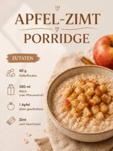 Apfel-Zimt Porridge Rezept
