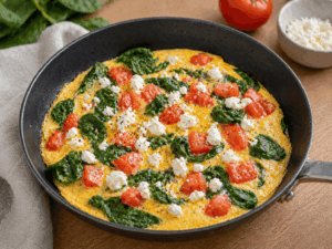 Omelett mit Spinat & Feta