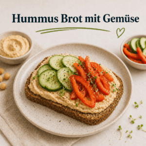 Hummus Brot mit Gemüse
