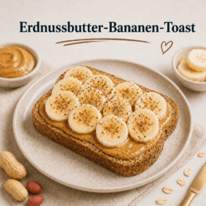 Erdnussbutter-Bananen-Toast