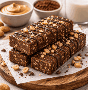 Schoko-Erdnuss Proteinriegel