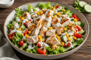 High Protein Hähnchen Salat