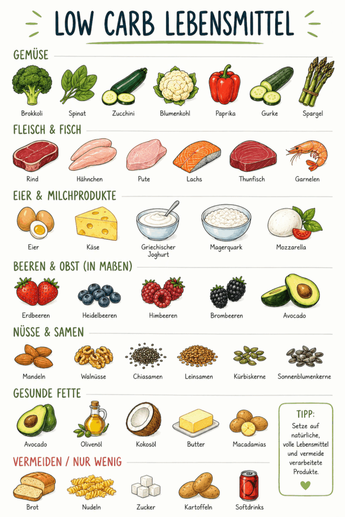 Low Carb Lebensmittel